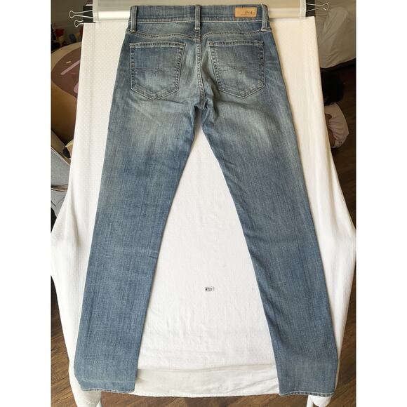 Polo Ralph Lauren Women Jeans 26 Blue Denim Button 31" Inseam Low Rise Stretch - Picture 12 of 13